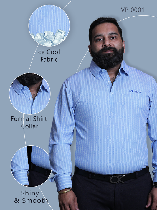 Premium men's checkered office shirt with a crisp hard collar, structured cuffs, and a refined placket. Designed with advanced ice fabric technology for ultra-breathability, moisture-wicking, and a cool touch, ensuring all-day comfort. This wrinkle-resistant, crease-free dress shirt blends timeless checkered patterns with a professional, tailored fit—ideal for corporate offices, business meetings, and smart-casual styling.