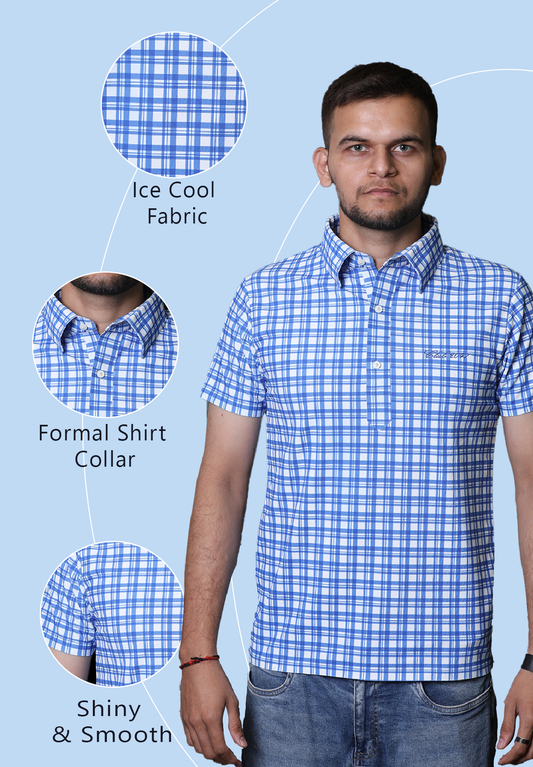 Professional yet creative graphic-printed shirt for men, ideal for corporate offices