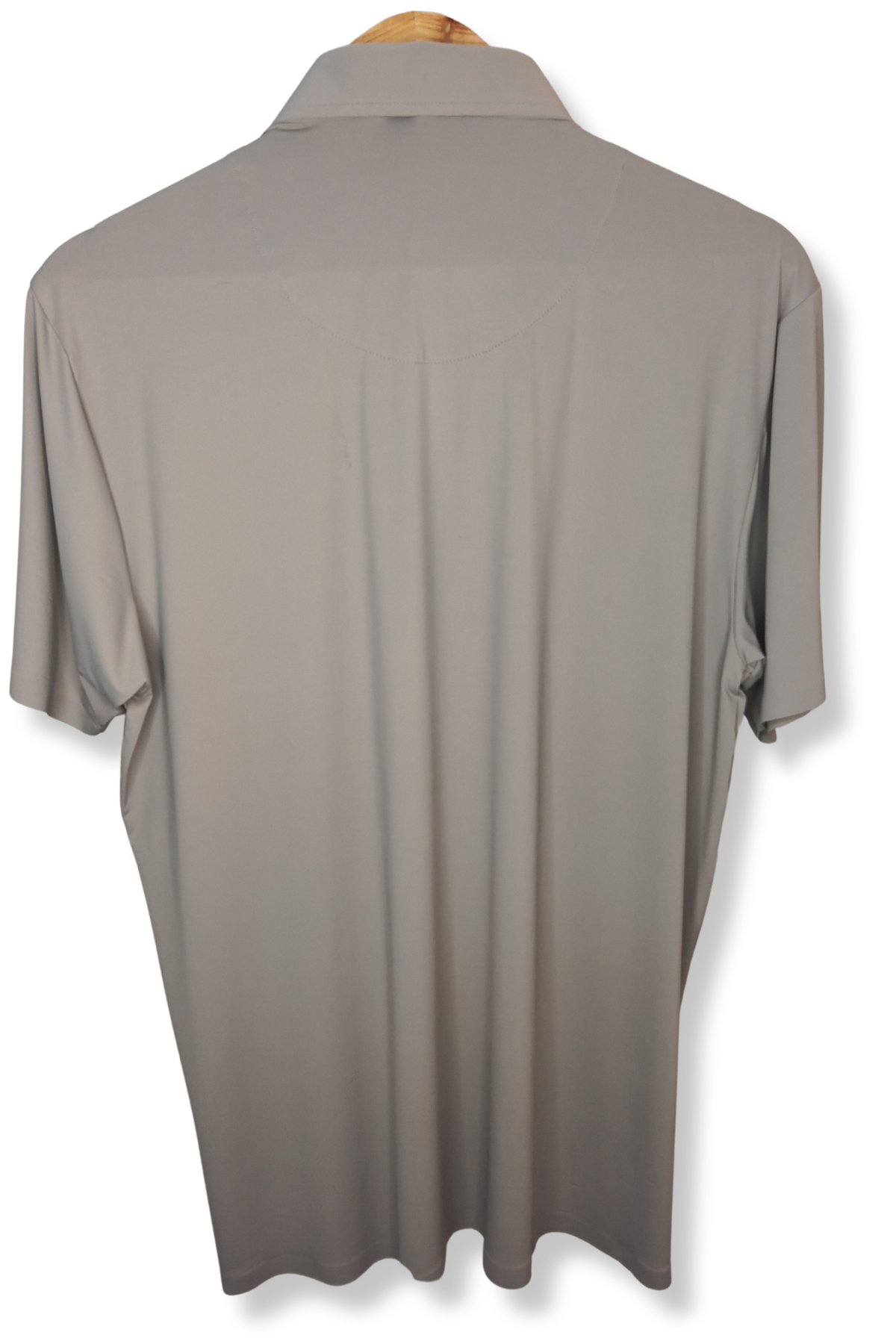 Rear view of the Vision Shirt Tee, displaying its smooth, tailored fit designed for versatility and elegance.