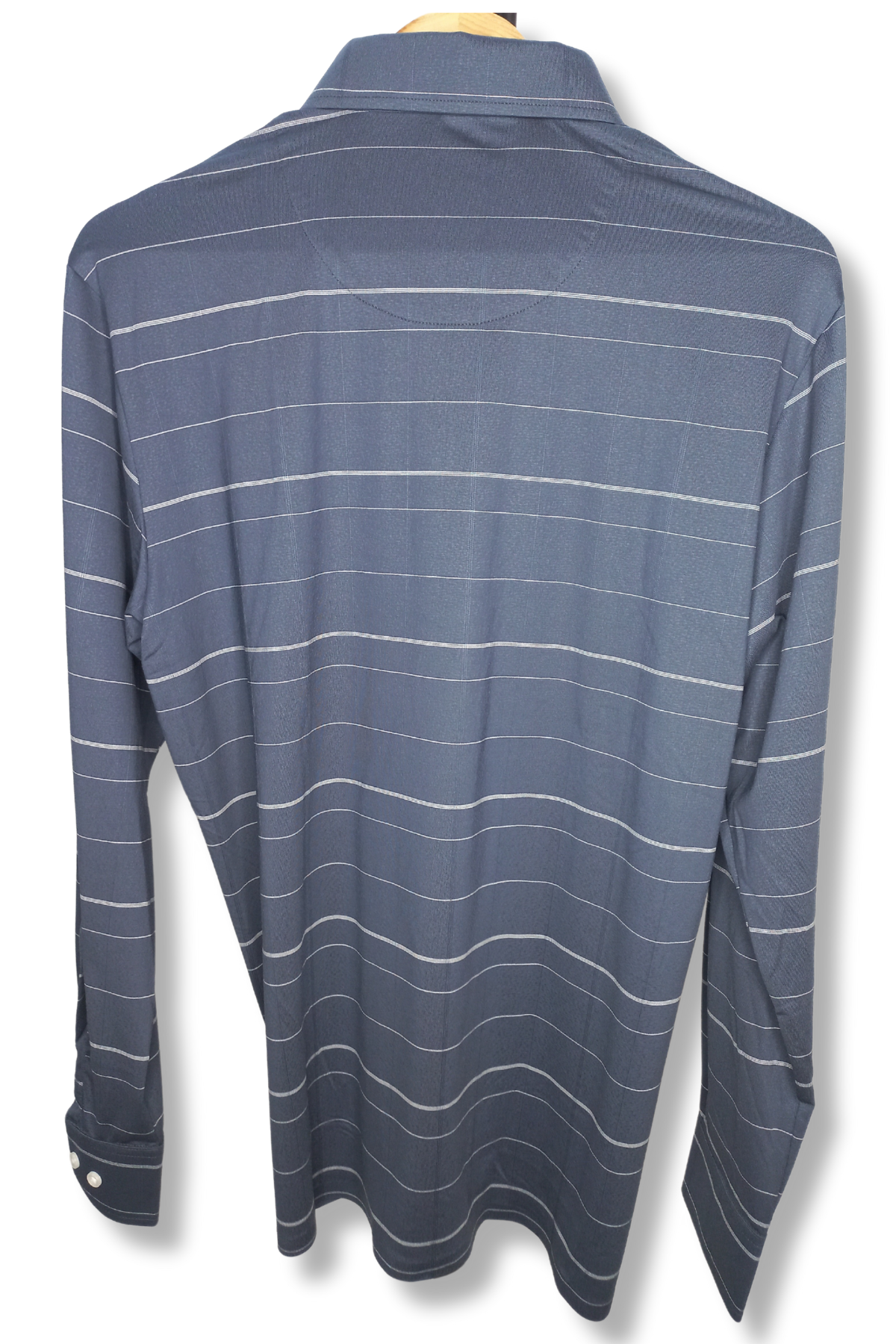 Subtle yet stylish back view with lightweight fabric for mobility.